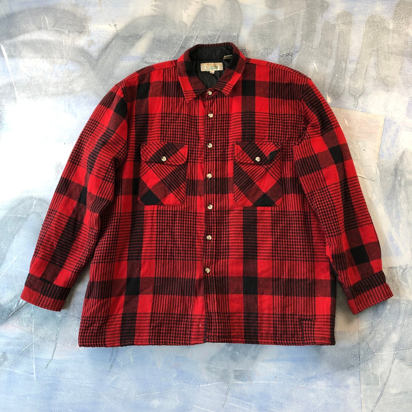 Squaw Valley Plaid Button Fleece Insulated Shirt XL