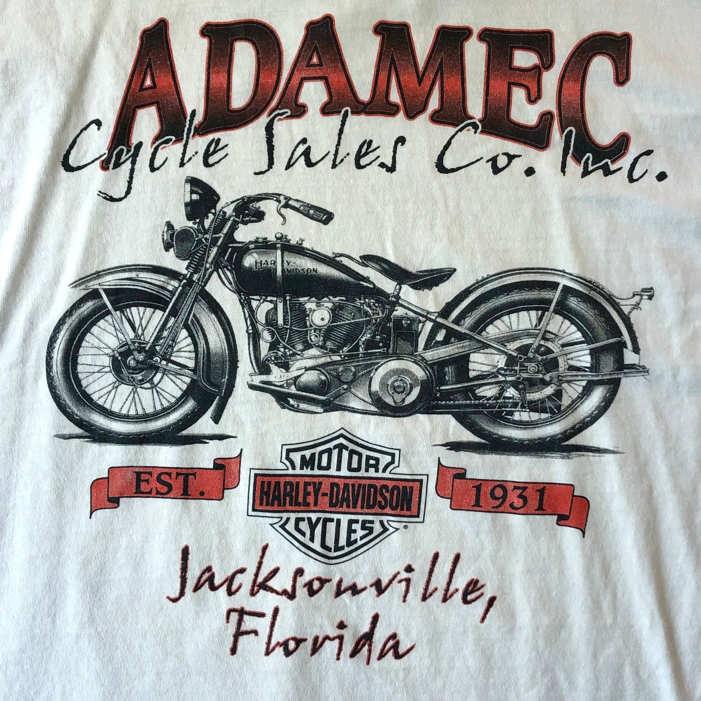 Harley Davidson Adamec Jacksonville Florida Long Sleeve T Shirt XL