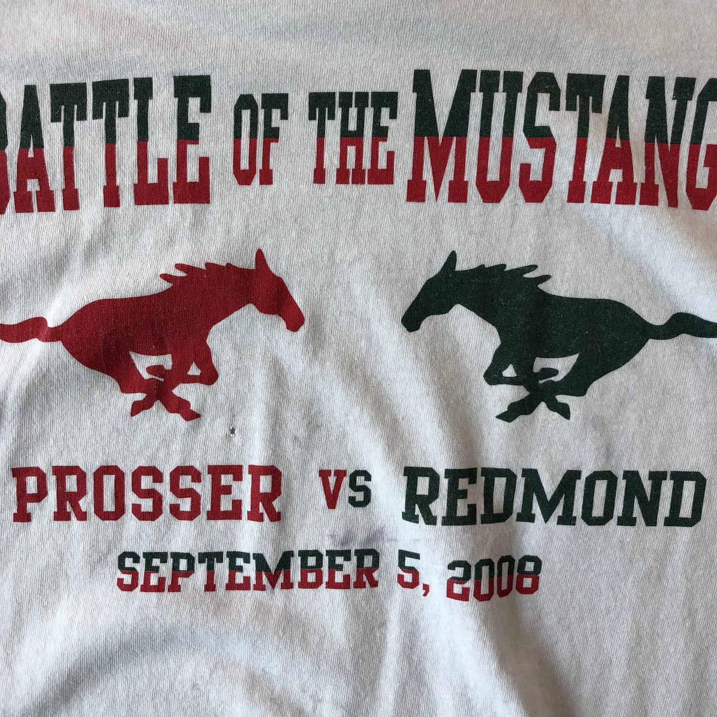 Battle Of The Mustangs Hanes Heavyweight T Shirt L