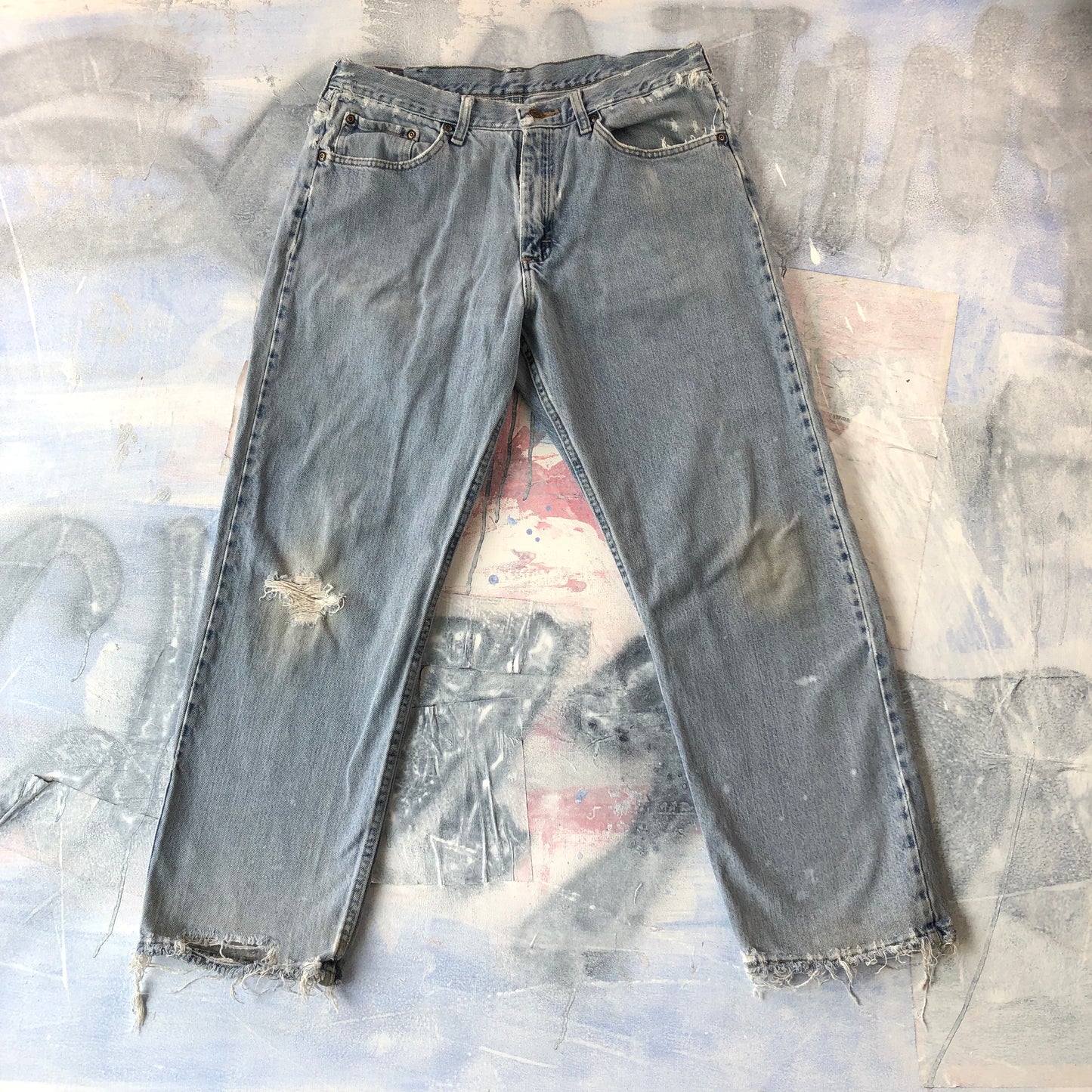 Wrangler Distressed Relaxed Fit Jean W34