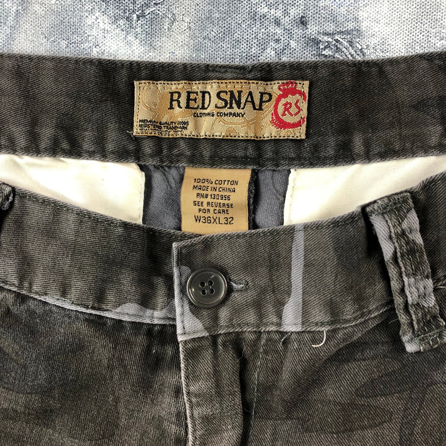 Red Snap Camo Cargo Pant W36