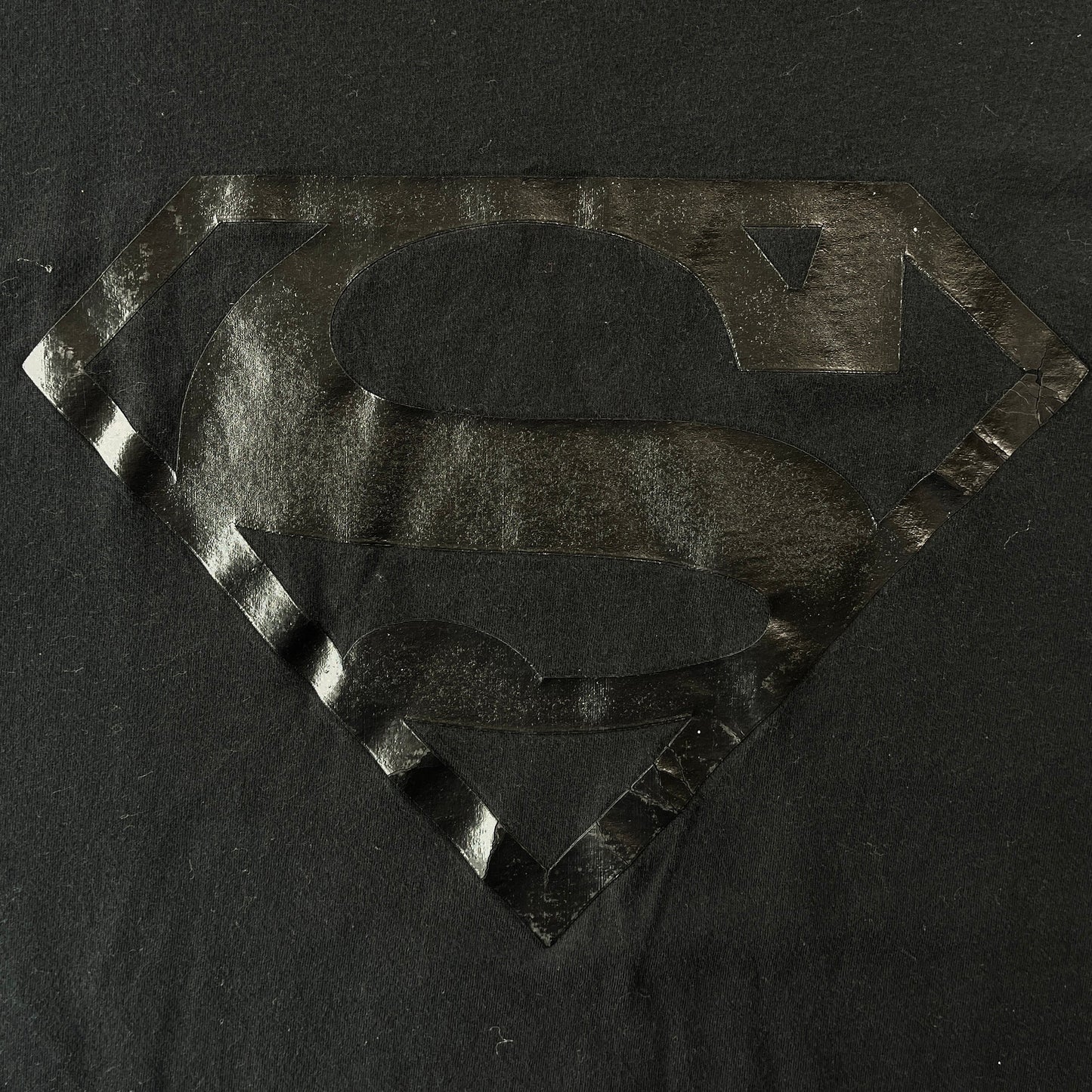 Superman All Black Logo T Shirt M