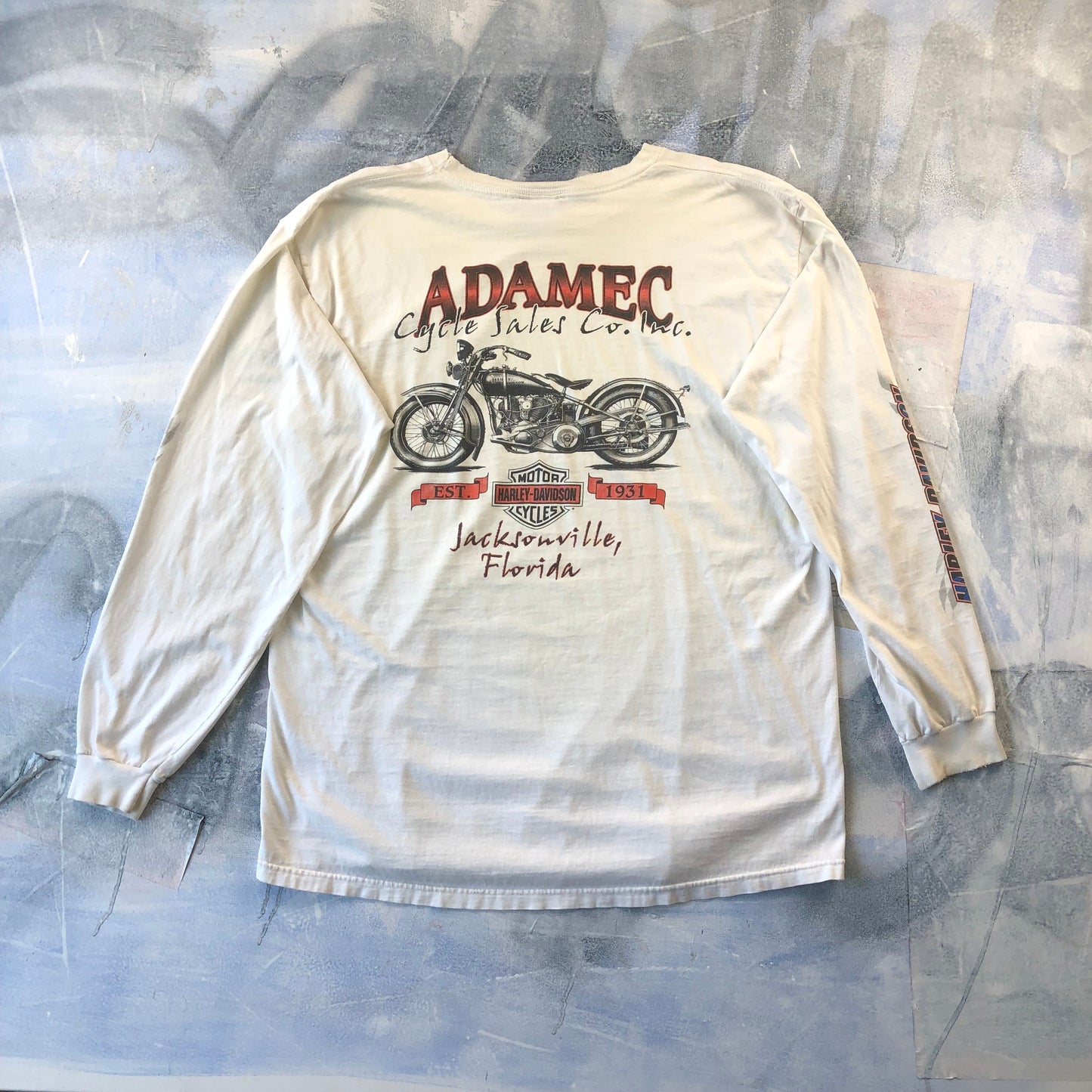 Harley Davidson Adamec Jacksonville Florida Long Sleeve T Shirt XL