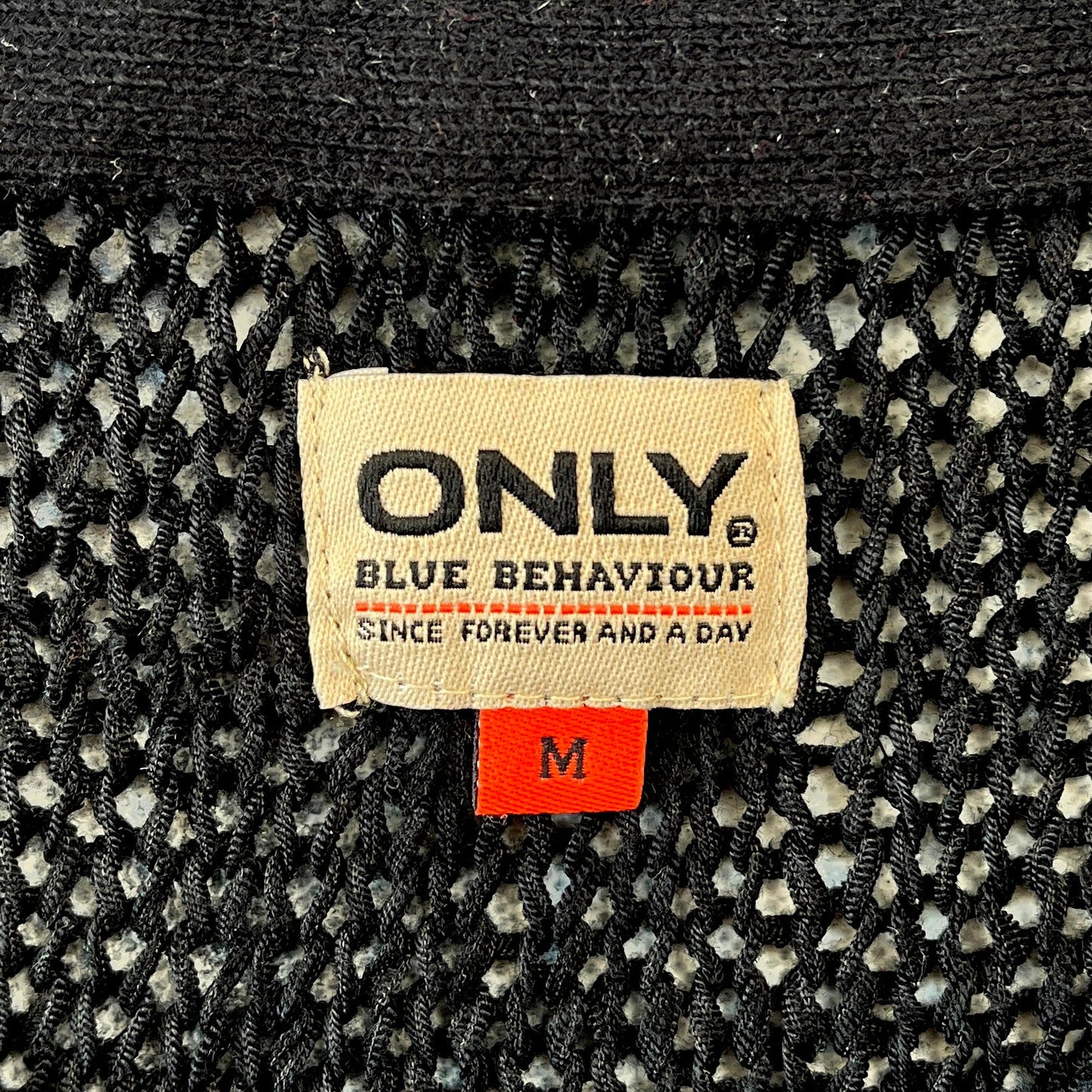 Only Blue Behaviour Waffle See Through Sweater M