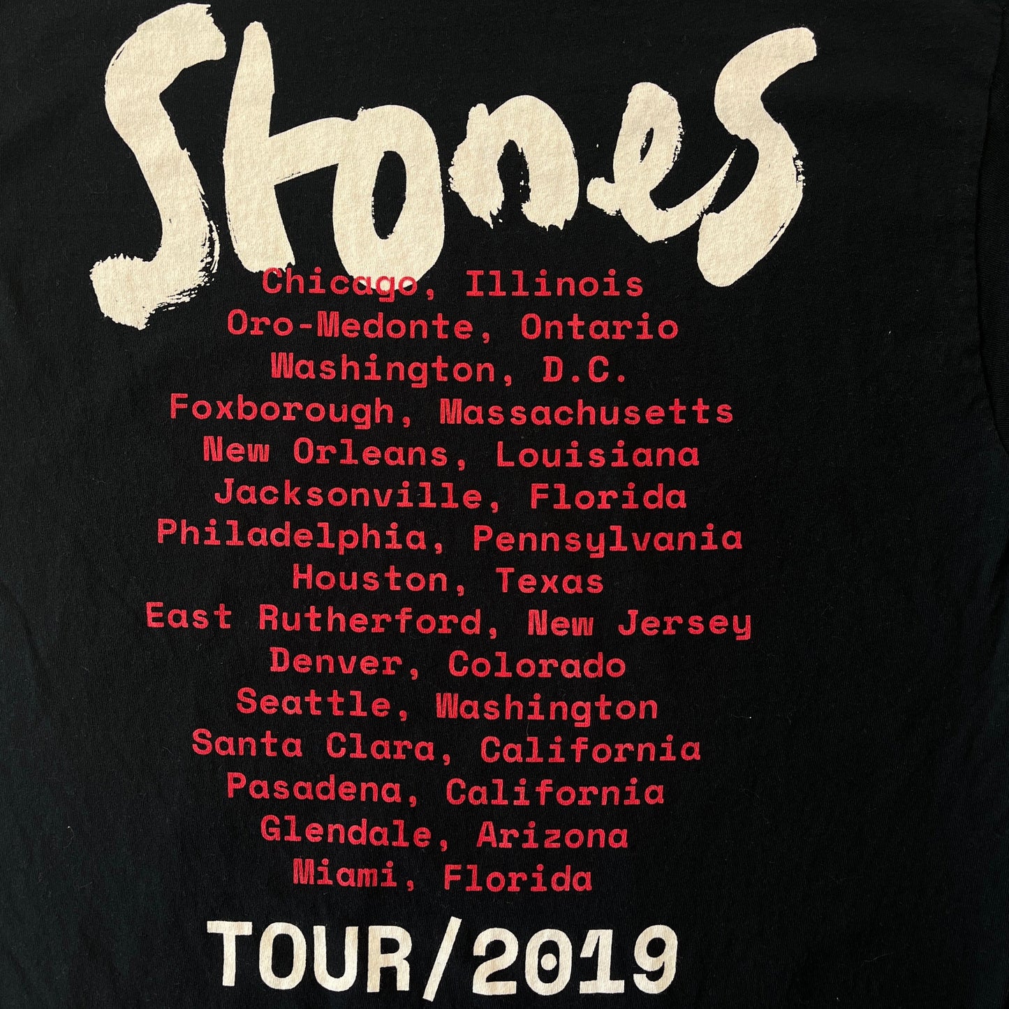 Rolling Stones 2019 Tour T Shirt L