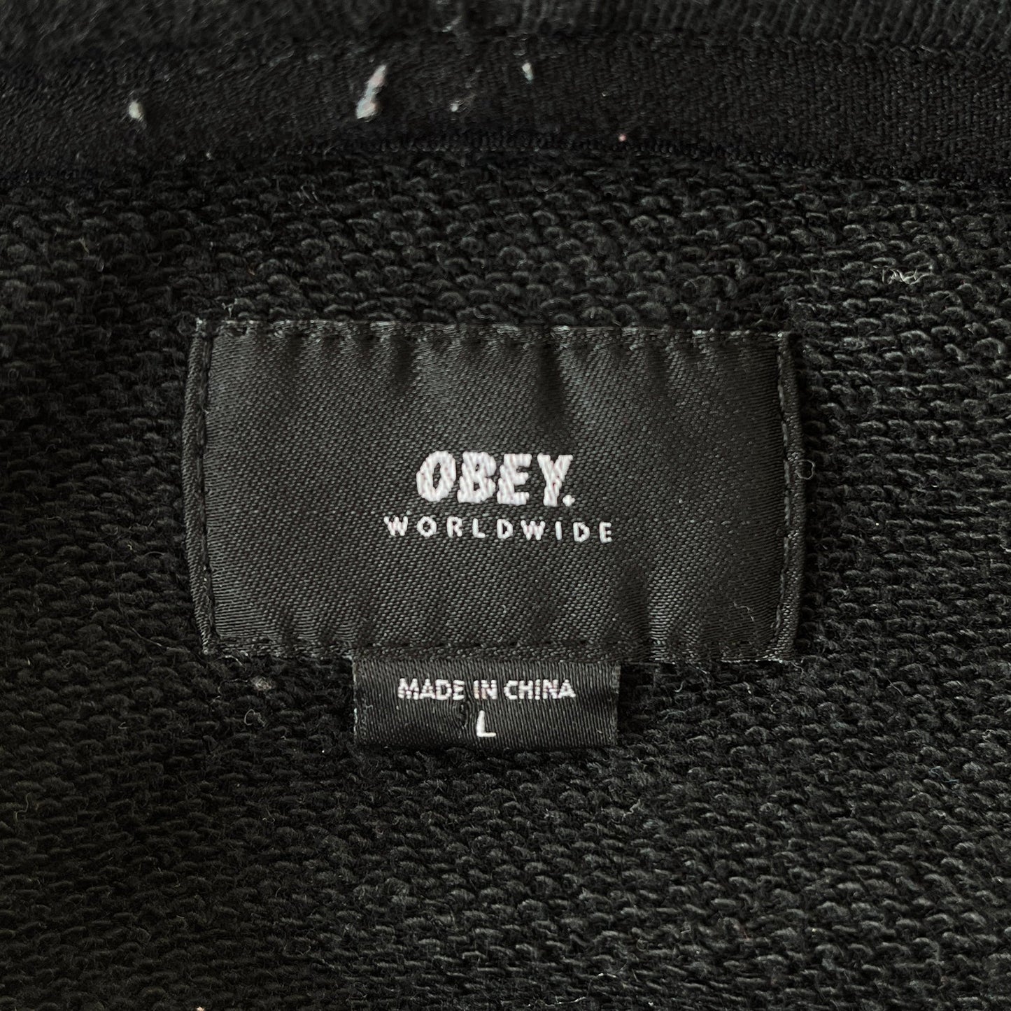 Obey Worldwide Hoodie Sweatshirt L