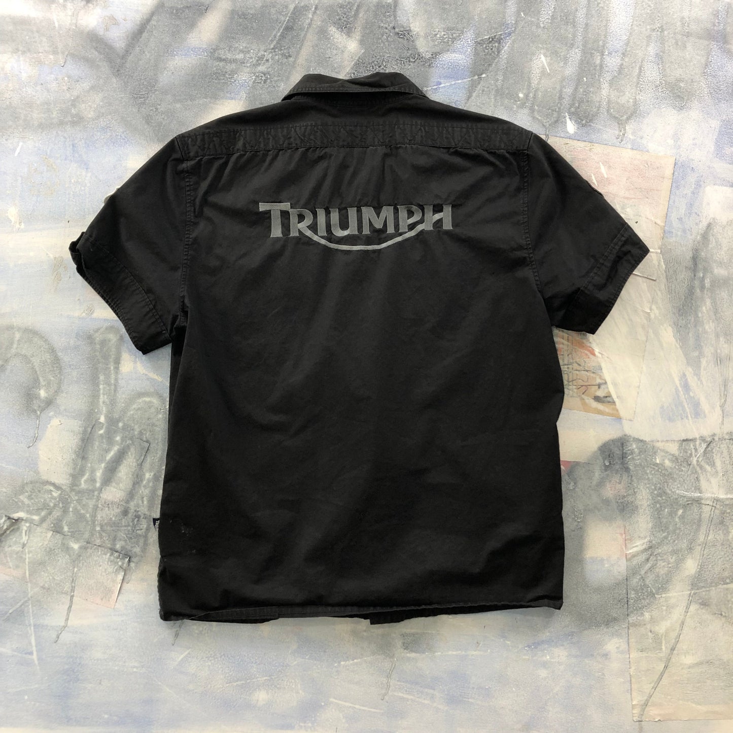 Triumph Motorcycles Button Short Sleeve Shirt XL