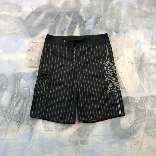 No Fear Pin Stripe Board Short W34