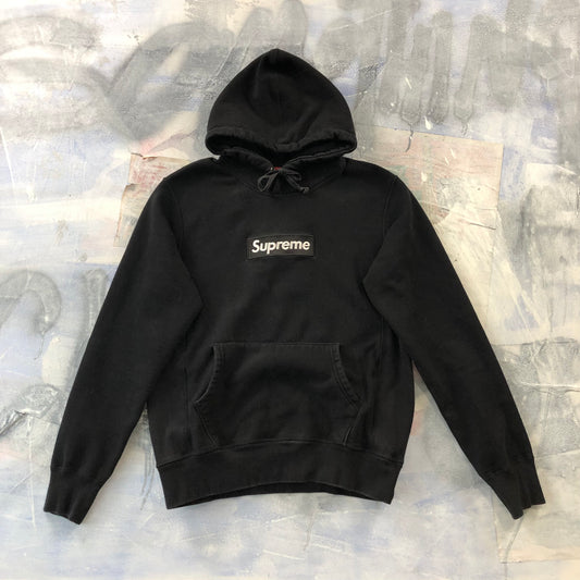 Supreme Black Hoodie Sweatshirt L