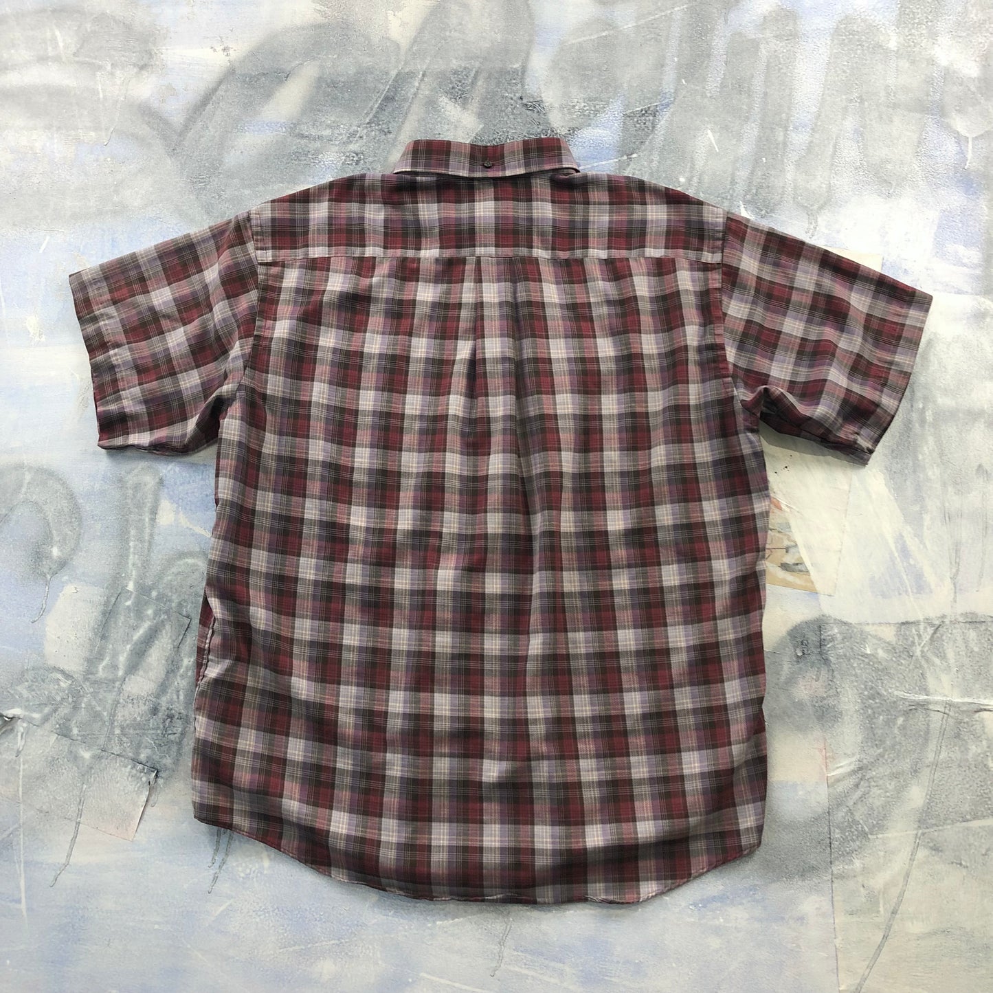 Joseph & Feiss Short Sleeve Plaid Button Shirt XL