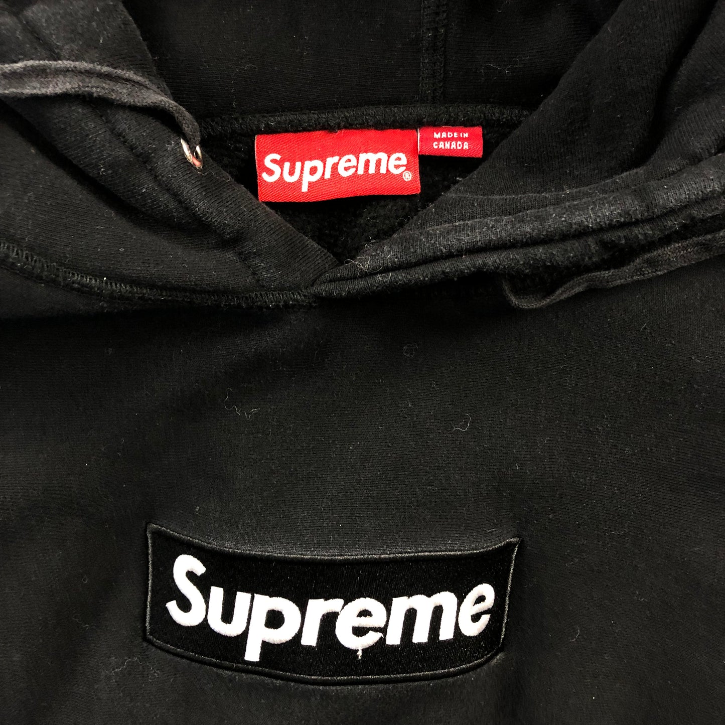 Supreme Black Hoodie Sweatshirt L