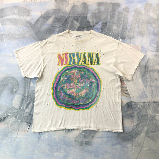 Nirvana Nevermind Distressed T Shirt S/M