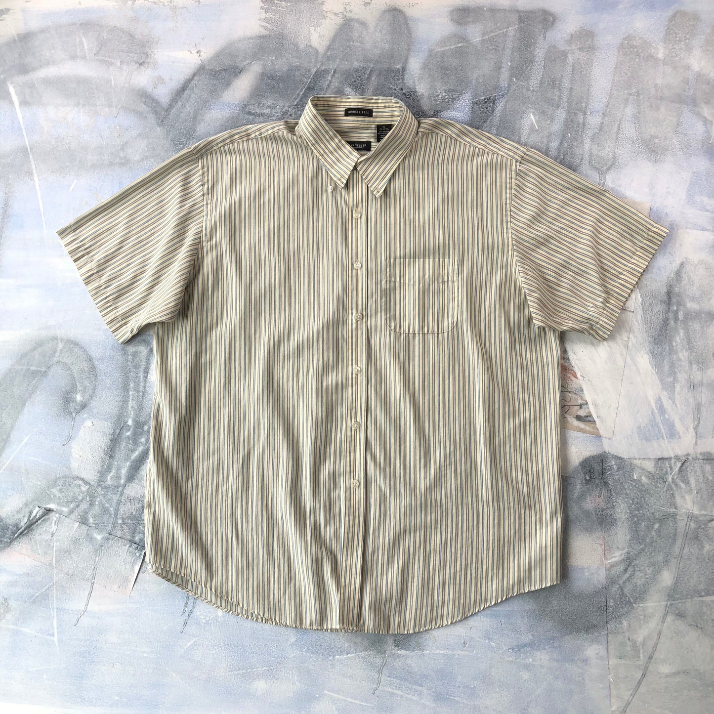 Van Heusen Button Short Sleeve Shirt XL