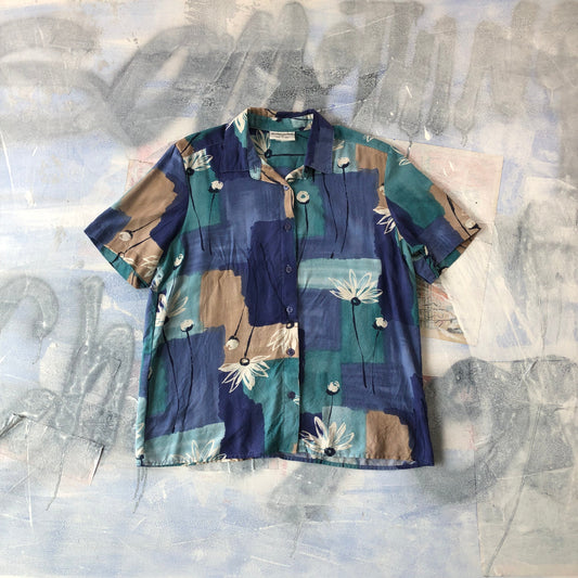 Alfred Dunner Abstract Button Shirt 14