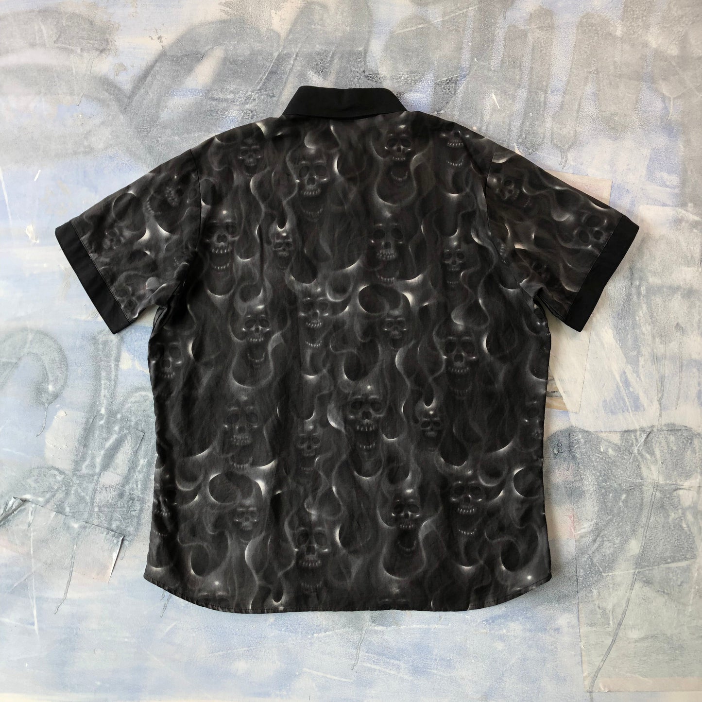 Shrine Skull Button Shirt XXL