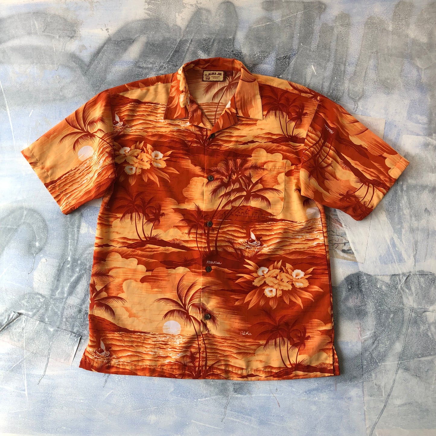 Aloha Joe Hawaiin Button Shirt L