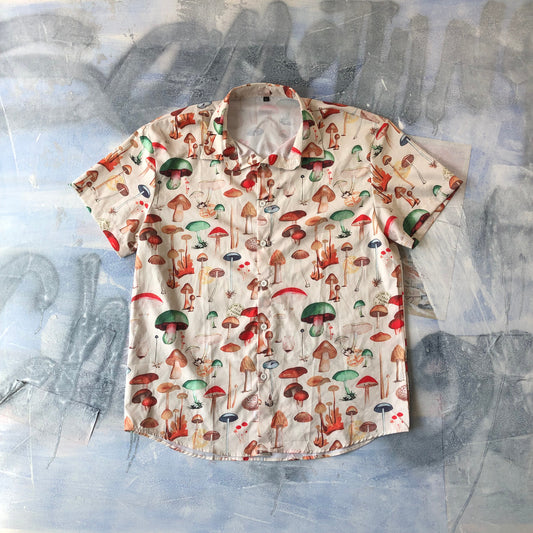 Mushrooms Button Shirt L