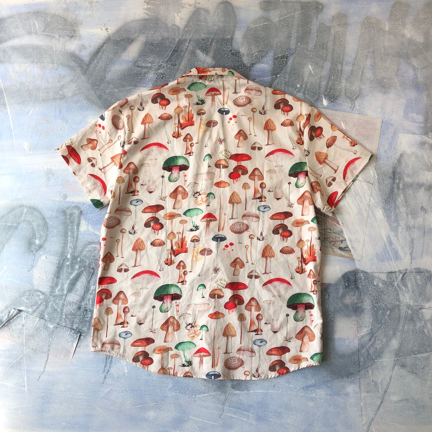 Mushrooms Button Shirt L