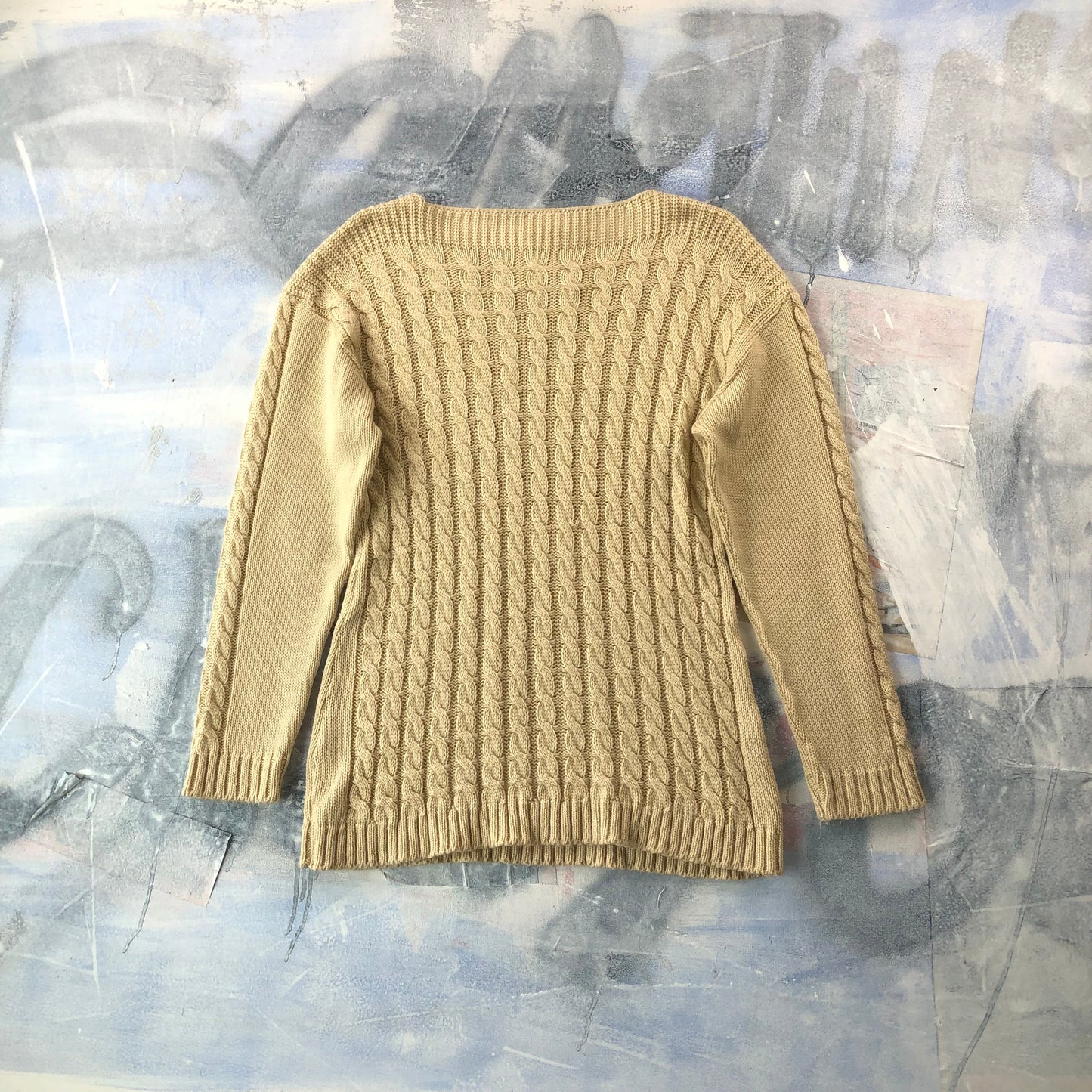 Waffle Knit Crewneck Sweater