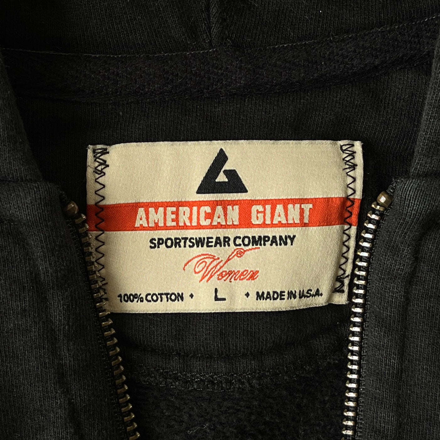 American Giant Hoodie Sweatshirt L