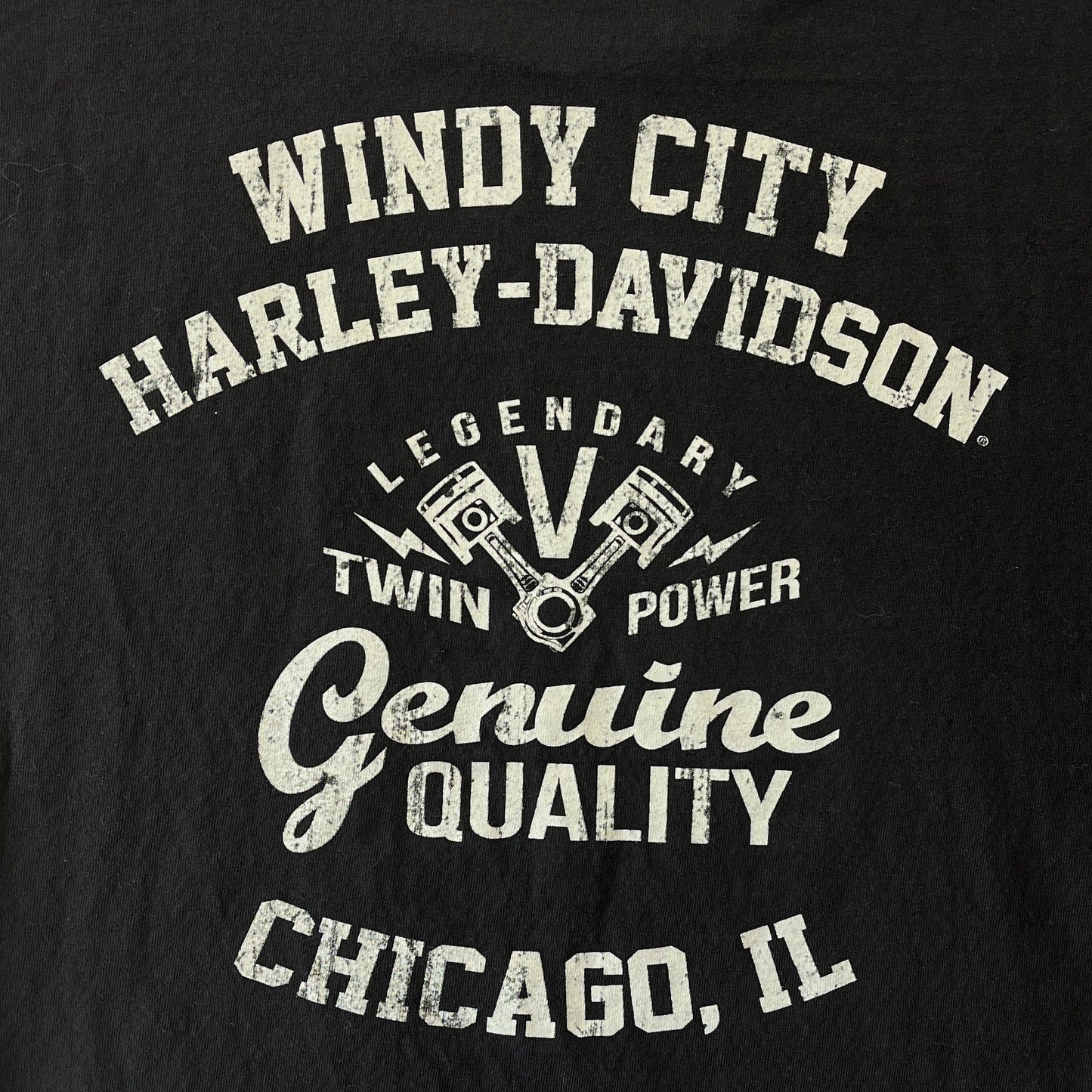 Harley Davidson Windy City Chicago Illinois T Shirt XL