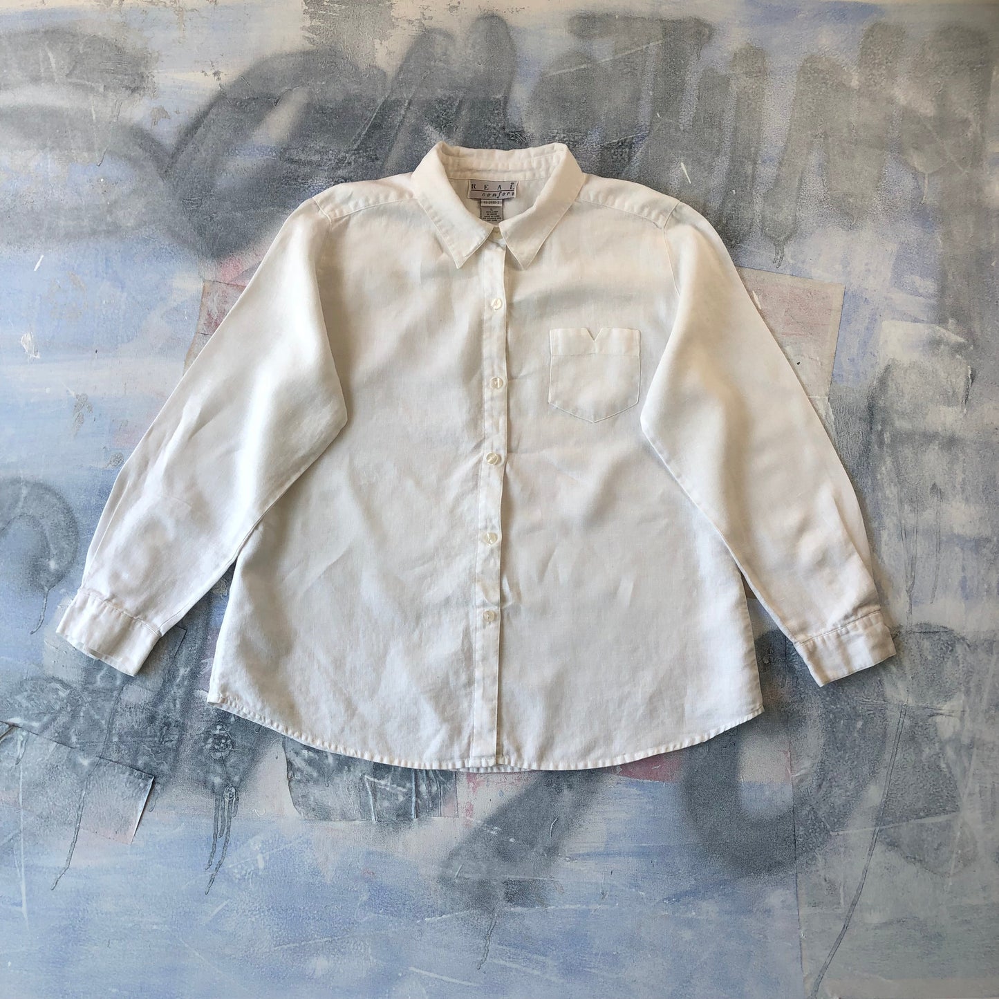 Real Comfort Linen Shirt Long Sleeve L